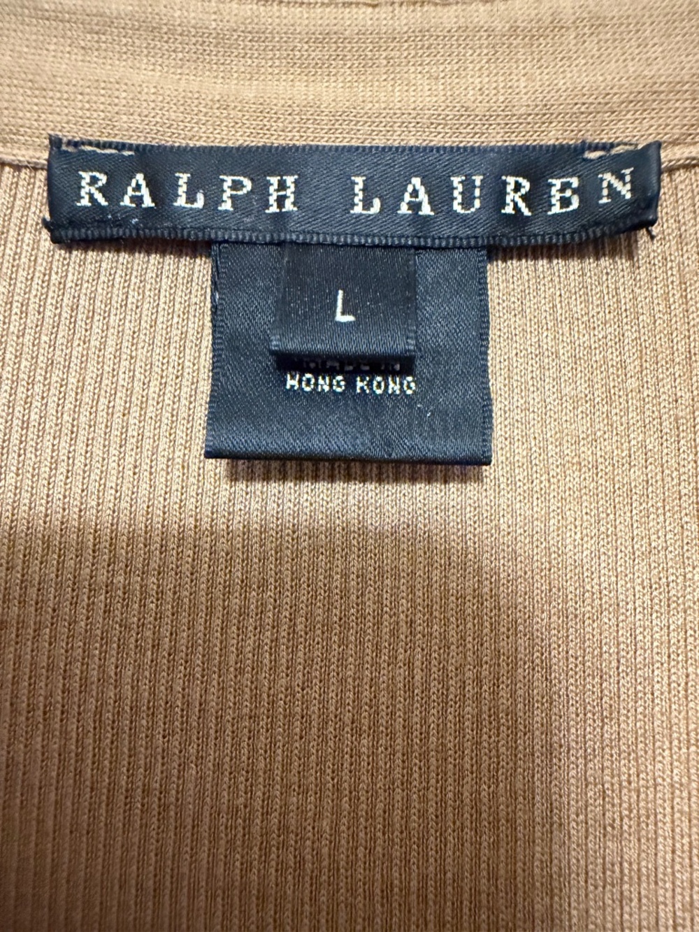 Ralph Lauren Black Label Tan Ruffle Sleeveless Top Size L - Picture 6 of 12